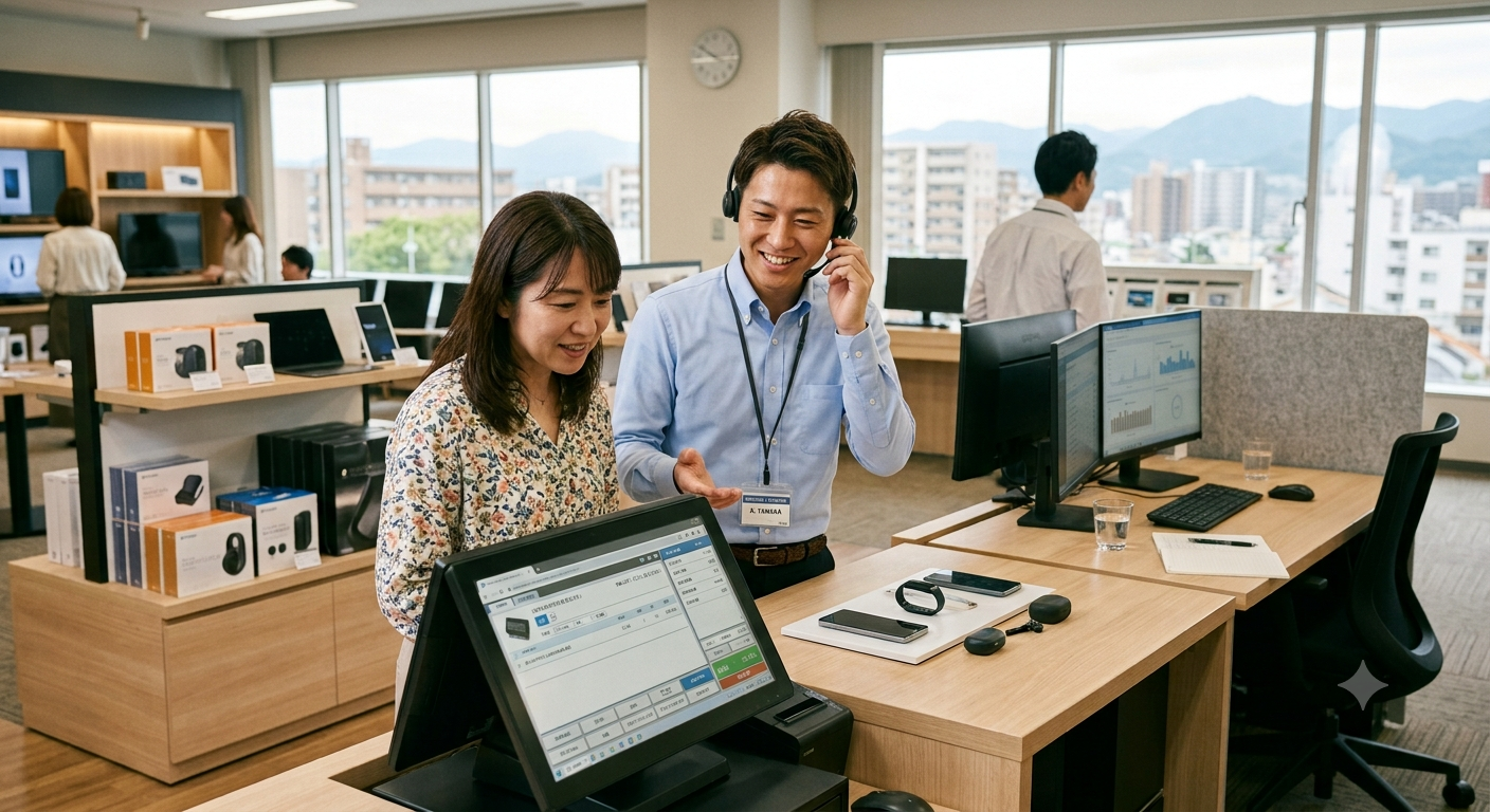 通信サービスの接客